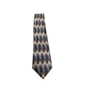 Barbara Blank Geometric Print 100% Silk X-Long Tie